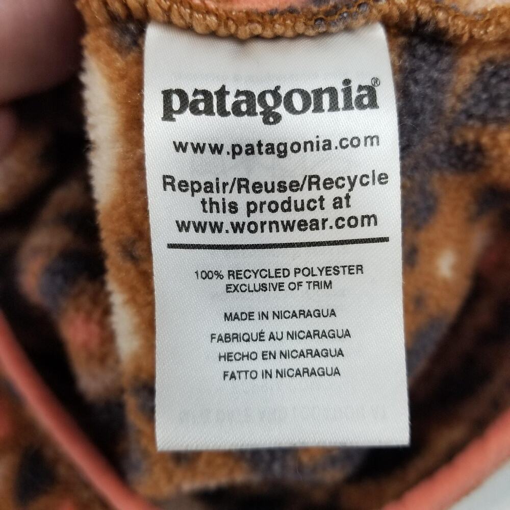 Patagonia Synchilla Womens XL Snap T Mangrove Henna Brown Aztec Tribal Fleece - Picture 6 of 11